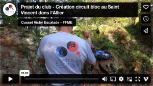 projet club topo escalade bloc saint vincent video