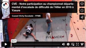 video participation escalade yzeure championnat 2018